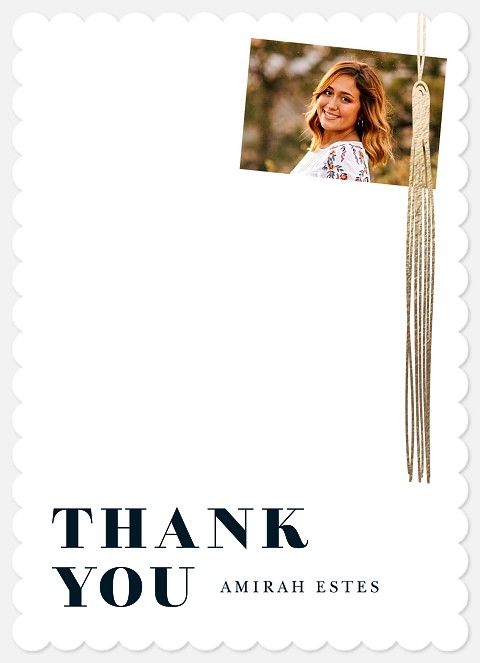 Metallic Tassel Thank You Cards 