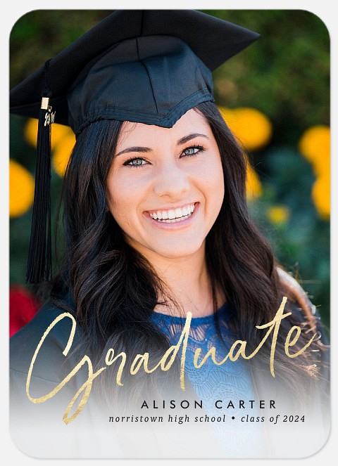 Simply Golden Graduation Cards