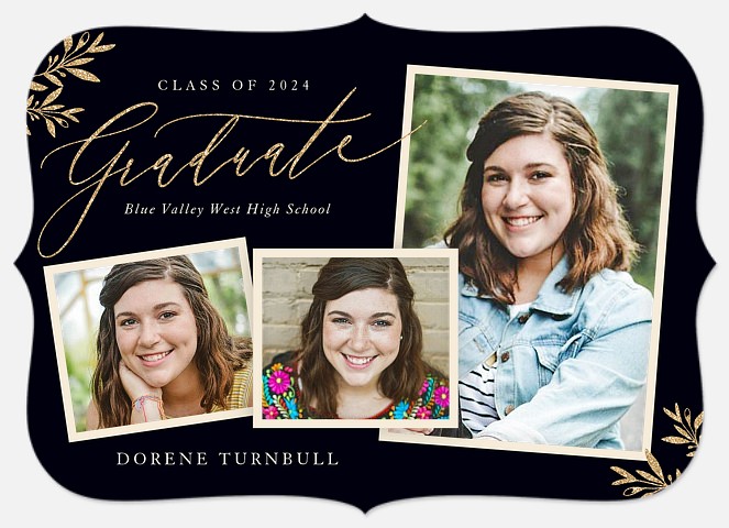 Golden Leaves Graduation Cards